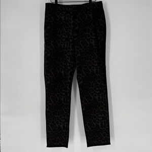 Thalian reversible animal print and black pull on pants 14
